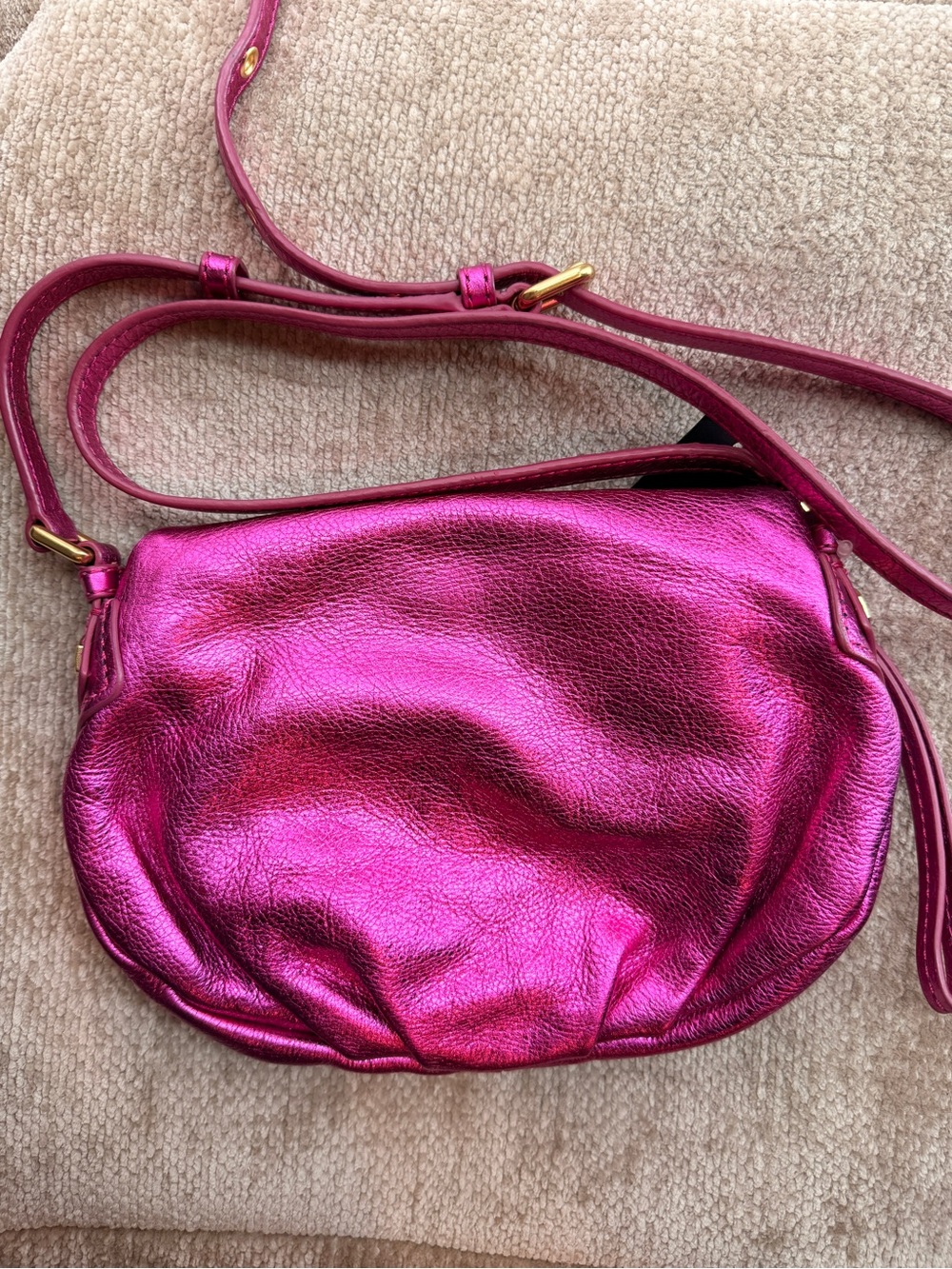 Y2K Marc by Marc Jacobs Metallic Classic Q Natasha Leather Crossbody - Picture 6 of 9